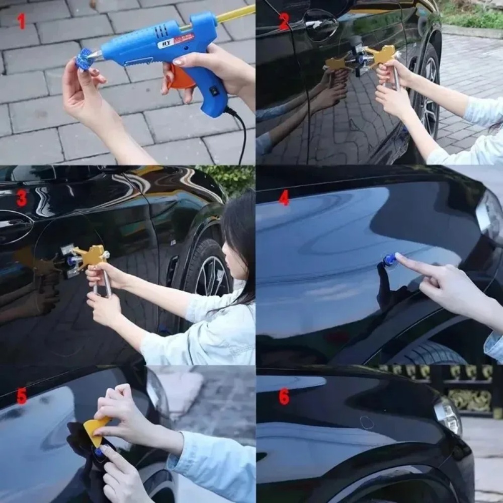 Car Workshop Tools Kit - ชุดเครื่องมือดึงตัวถังรถยนต์แบบสุญญากาศ สำหรับซ่อมรอยบุ๋ม รอยถลอก รอยกระแทกจากลูกเห็บ สำหรับงานซ่อมตัวถังรถยนต์แบบไม่ทำสี