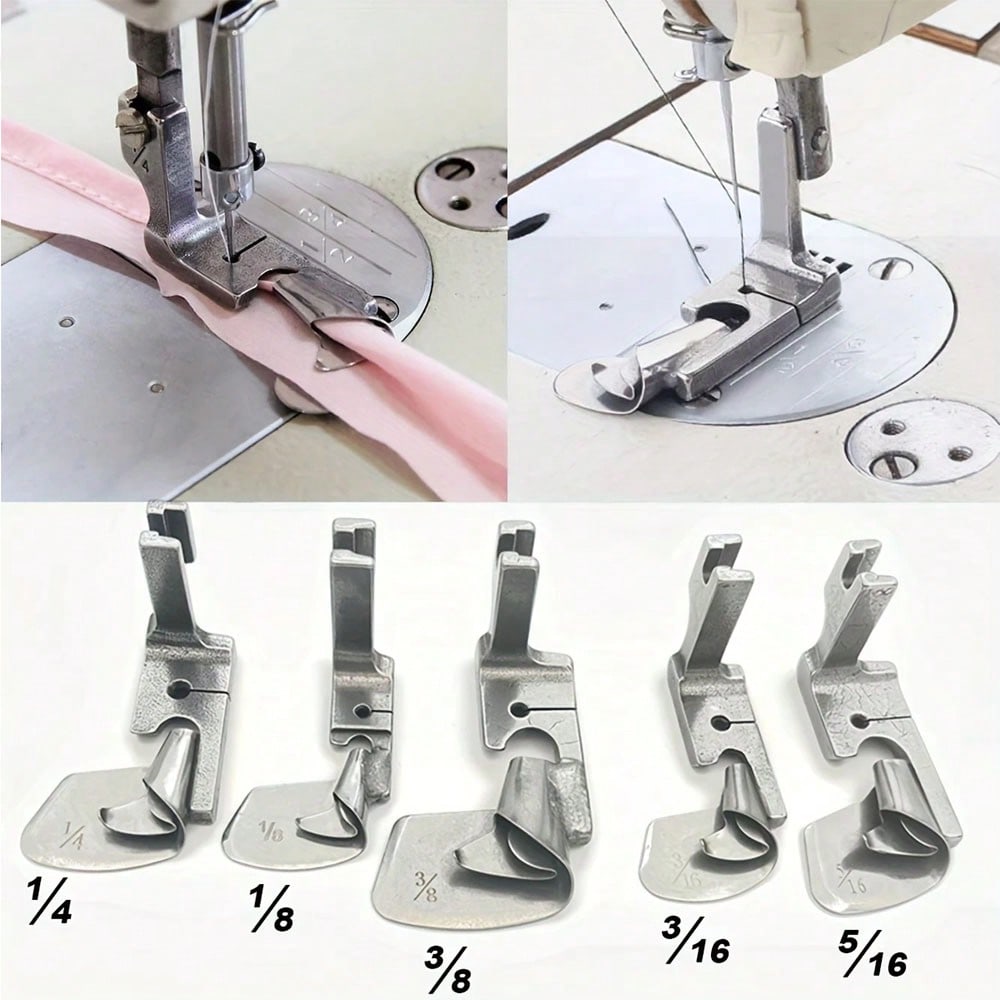 Workshop Tools Machine - ตีนผีจักรเย็บผ้าอุตสาหกรรมแบบโค้ง 1 ชิ้น ขนาด 1/8