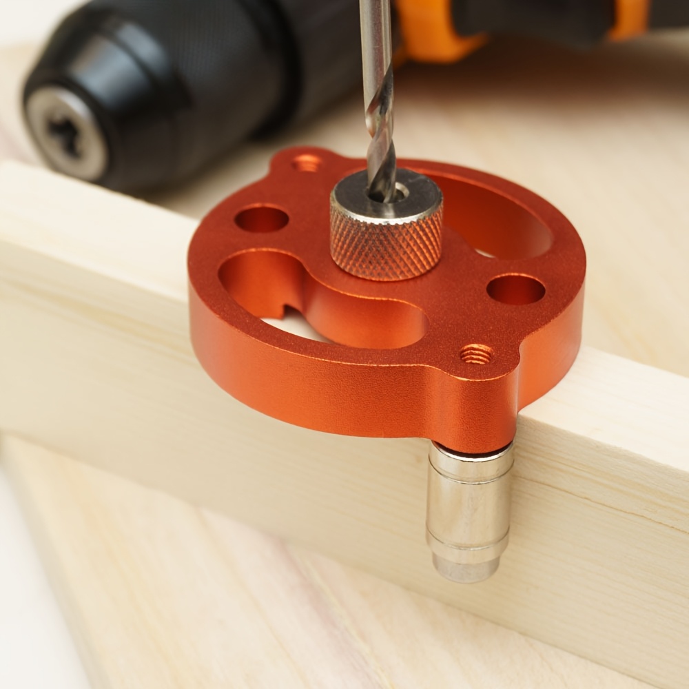 Pocket Hole Jig - จิ๊กเจาะรูอะลูมิเนียมอัลลอยด์แบบปรับได้ 3-10 มม. พร้อมบูชเหล็กสำหรับเจาะรูไม้ที่แม่นยำ