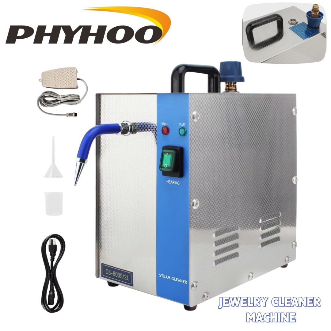 Workshop Tools Steam - PHYHOO เครื่องทำความสะอาดเครื่องประดับด้วยไอน้ำ 1300W ความจุ 2 ลิตร