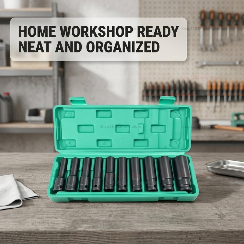 Car Workshop Tools Kit - ชุดประแจบล็อก 10 ชิ้น ขนาด 8-24 มม.