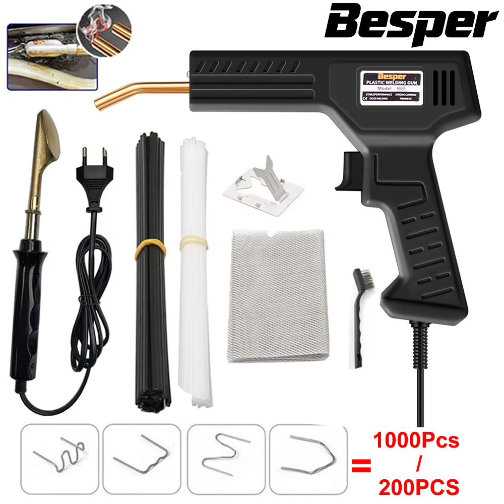 Tools For Welding Workshop - เครื่องเชื่อมพลาสติก 50W 1000-200 ชิ้น ชุดซ่อมพลาสติกแบบร้อน, หัวแร้งเชื่อมพลาสติก