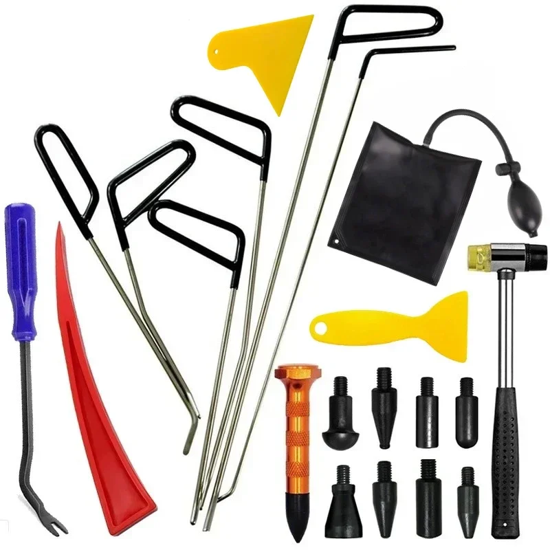 Car Workshop Tools Kit - ชุดเครื่องมือซ่อมรอยบุบตัวถังรถยนต์ ค้อนงัด ตะขอซ่อมรอยบุบจากลูกเห็บ คันดัน สำหรับอู่ซ่อมรถยนต์