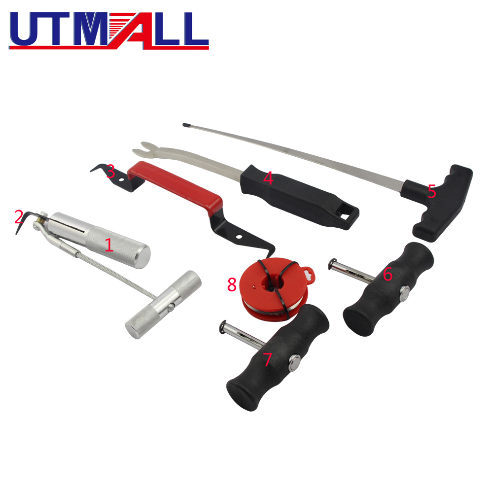 Car Workshop Tools Kit - ชุดเปลี่ยนกระจกหน้ารถยนต์ 7 ชิ้น ชุดเครื่องมือถอดกระจกหน้ารถยนต์ สำหรับร้านซ่อมรถยนต์