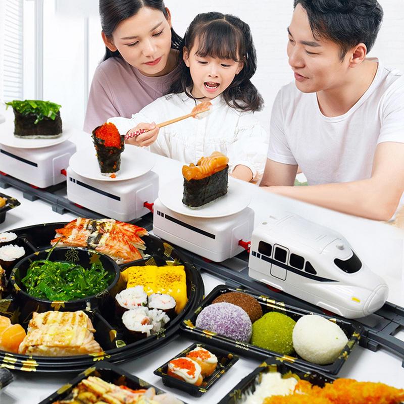 Tools Workshop For Kids - รถไฟซูชิแบบหมุนรอบของเล่นบีบคลายเครียดไฟฟ้าสำหรับเด็กรถไฟซูชิแบบหมุนได้