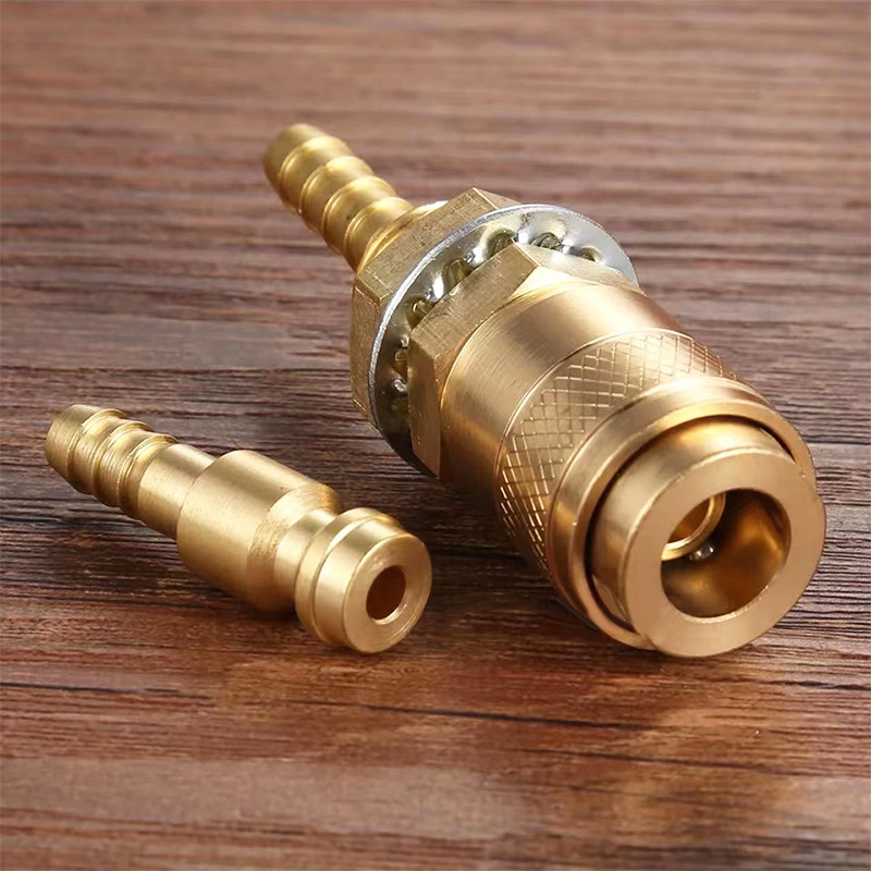 Tools For Welding Workshop - ข้อต่ออะแดปเตอร์แก๊สเย็นแบบหนีบสำหรับเครื่องเชื่อม ข้อต่อเร็วแบบตัวเมียตัวผู้ สำหรับเชื่อมน้ำ MIG TIG หัวเชื่อม