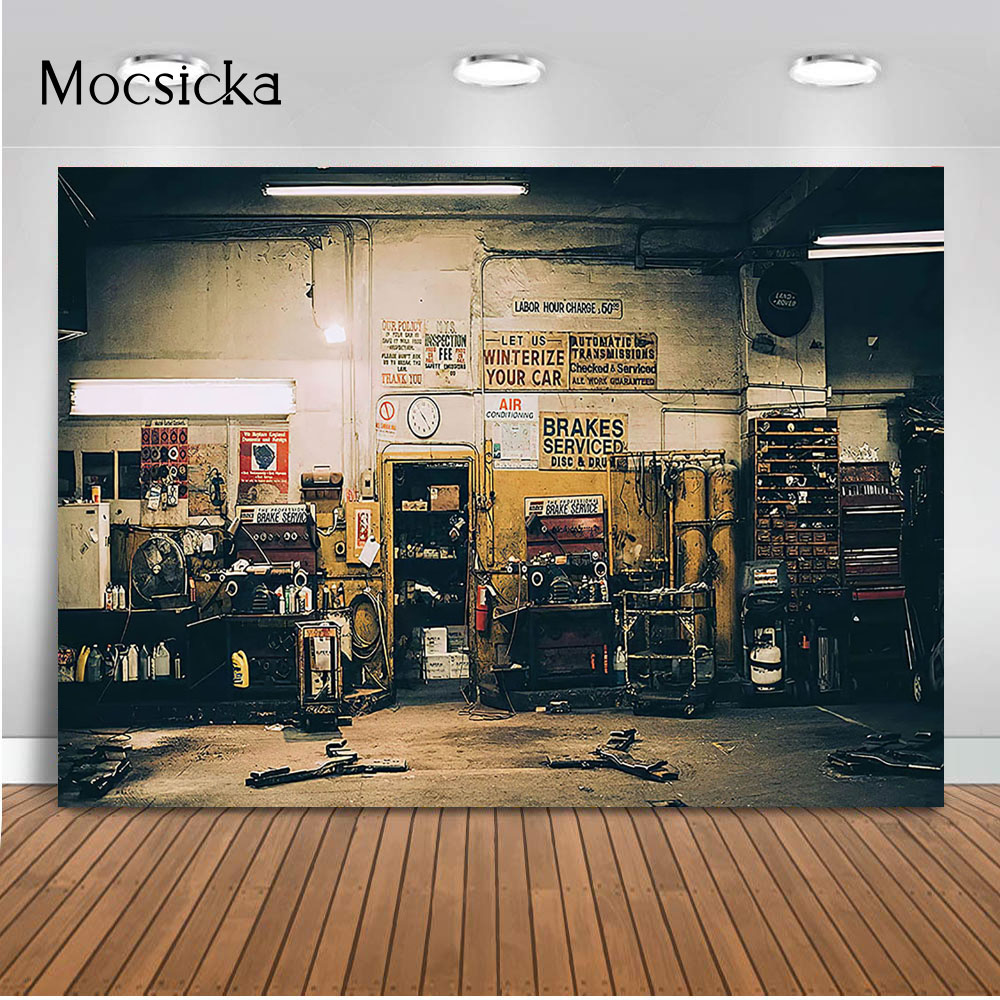 ฉากหลังถ่ายภาพซ่อมรถย้อนยุค รถ - Workshop Tools Background บทวิจารณ์และราคา
