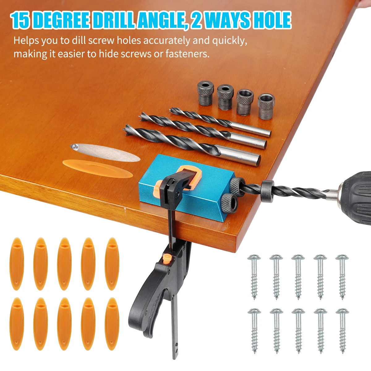 15 องศามุม Locator Diagonal Po - Pocket Hole Jig บทวิจารณ์และราคา