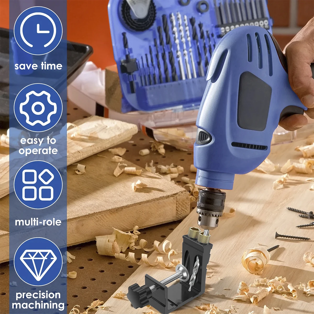 จิ๊กสกรูรูพ็อกเก็ตงานไม้ 15 °  - Pocket Hole Jig บทวิจารณ์และราคา