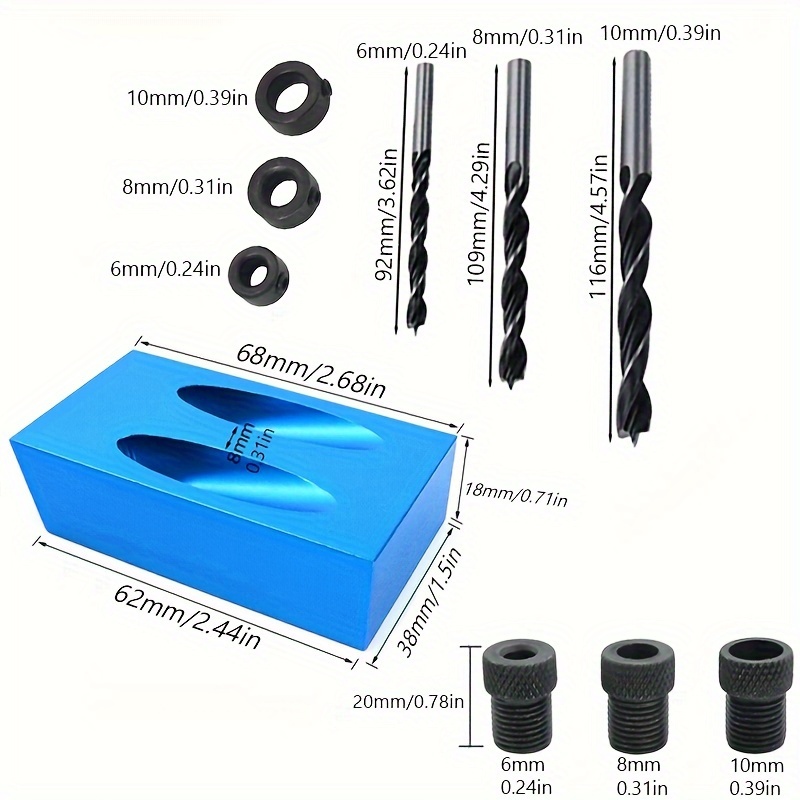 ชุดดอกสว่านเจาะรูเฉียง 15 องศา - Pocket Hole Jig บทวิจารณ์และราคา