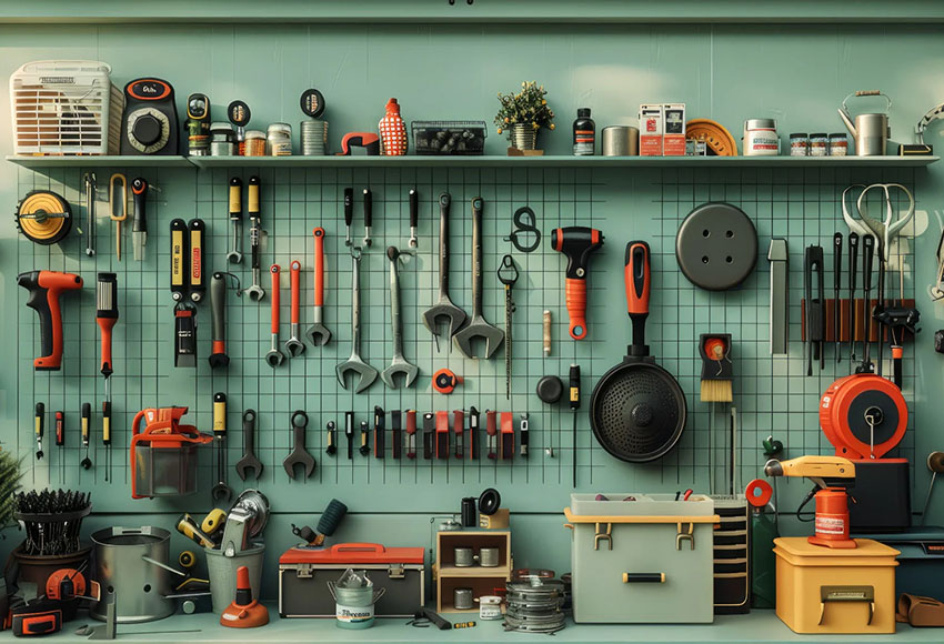 Mehofondการถ่ายภาพพื้นหลังVINT - Workshop Tools Background บทวิจารณ์และราคา