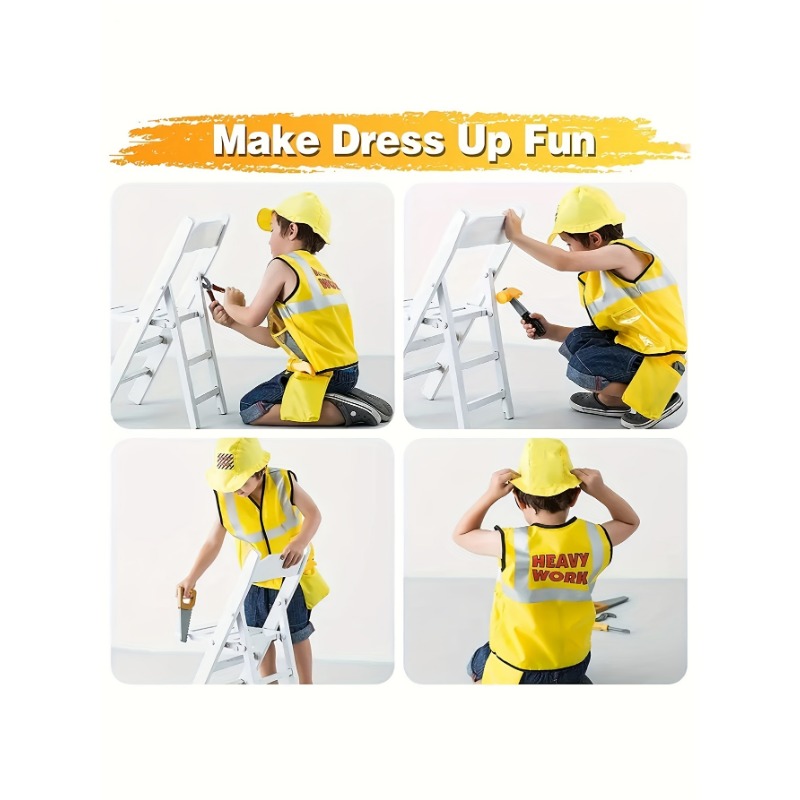 ชุดเสื้อกั๊กคนงานก่อสร้างสําหร - Tools Workshop For Kids บทวิจารณ์และราคา