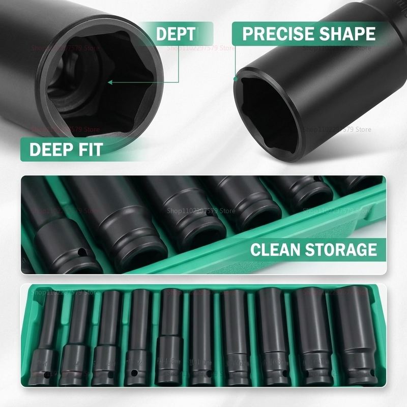 ชุดประแจบล็อก 10 ชิ้น ขนาด 8-2 - Car Workshop Tools Kit บทวิจารณ์และราคา